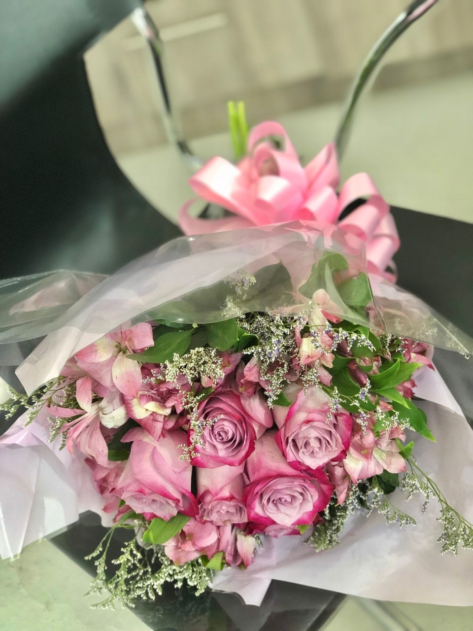 Bouquet Rosas y Astromelias